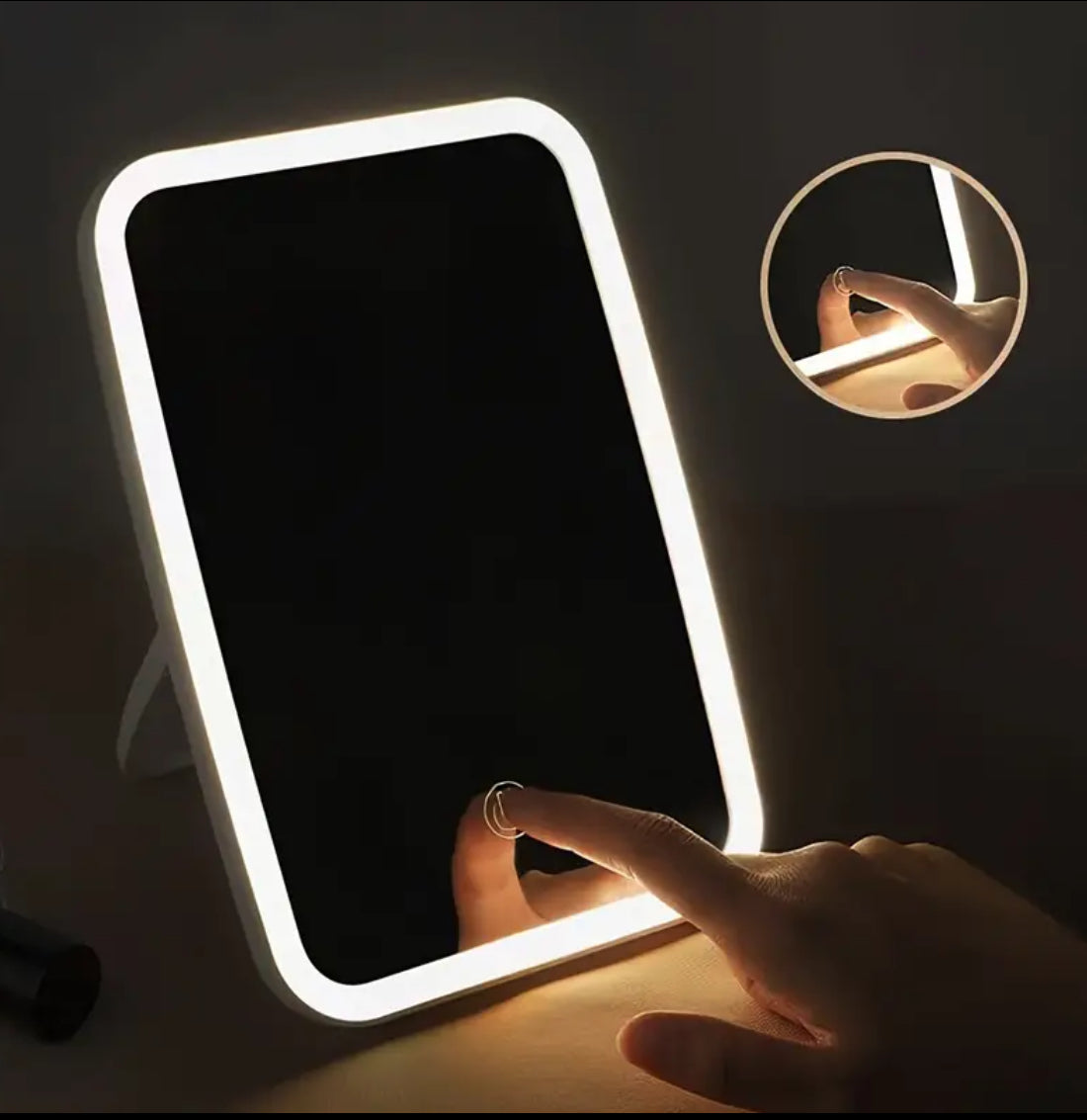USB Charging White LED Makeup Mirror