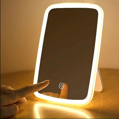 USB Charging White LED Makeup Mirror