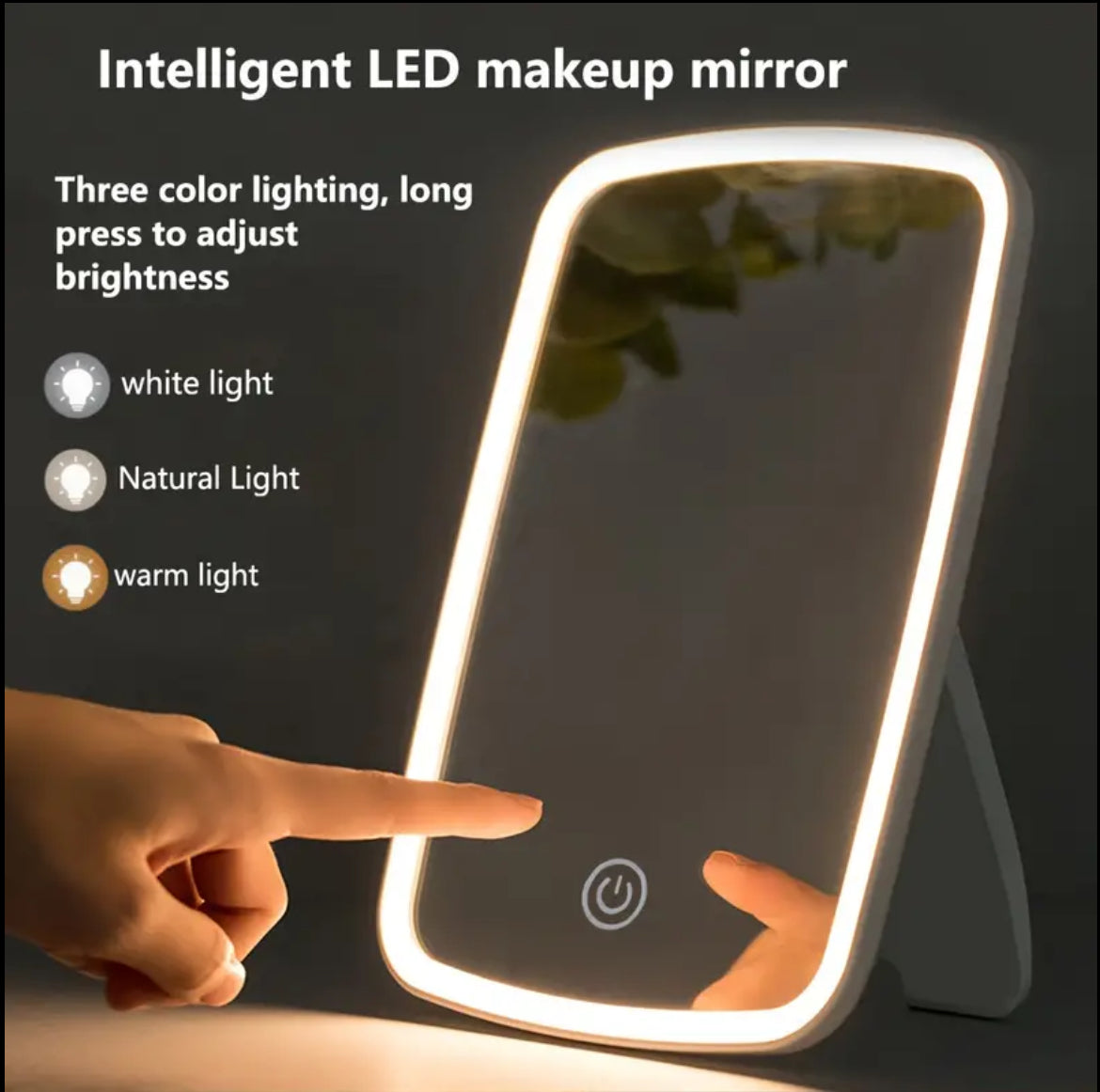 USB Charging White LED Makeup Mirror