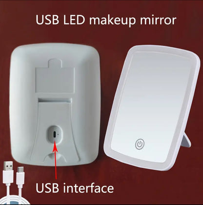 USB Charging White LED Makeup Mirror