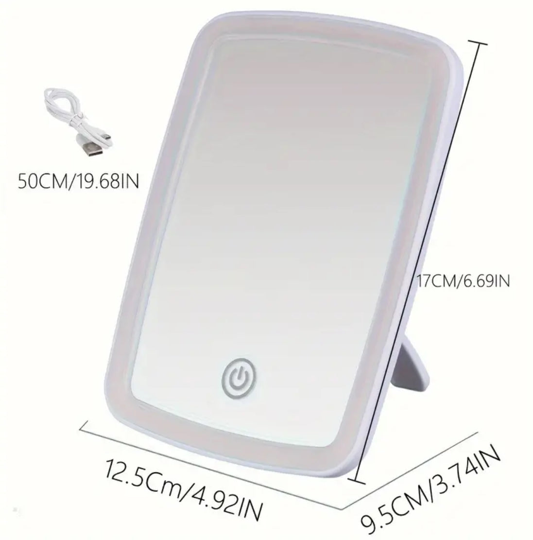 USB Charging White LED Makeup Mirror